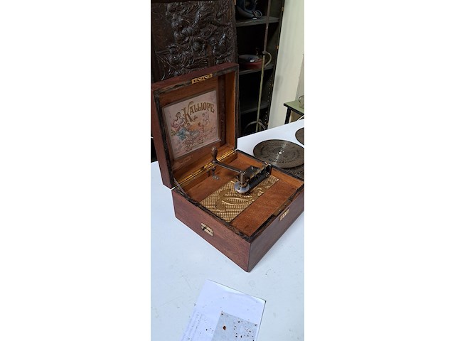 Caliope music box met 14 platen! - afbeelding 3 van  3