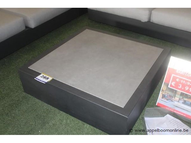 Calpe hoektafel frame charcoal | calpe hoektafel bovenblad keramiek c22 - afbeelding 1 van  1