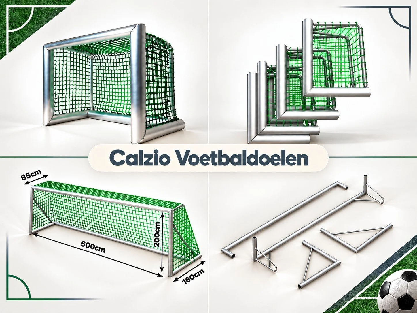 Calzio professionele aluminium trainings- & voetbaldoelen