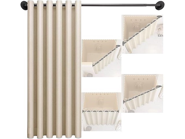 Camerino shop draagbaar pashok - gordijn met staaf - afbeelding 1 van  5