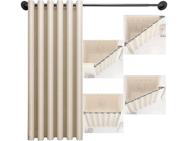 Camerino shop draagbaar pashok - gordijn met staaf - afbeelding 1 van  5