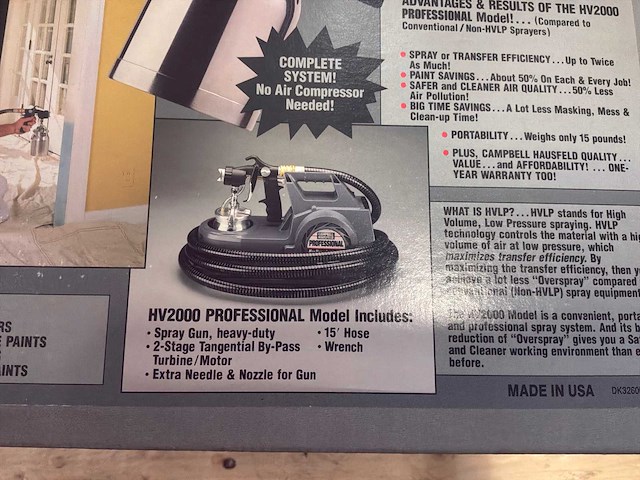 Campbell hausfeld hv2000 verfspuitmachine - afbeelding 2 van  5