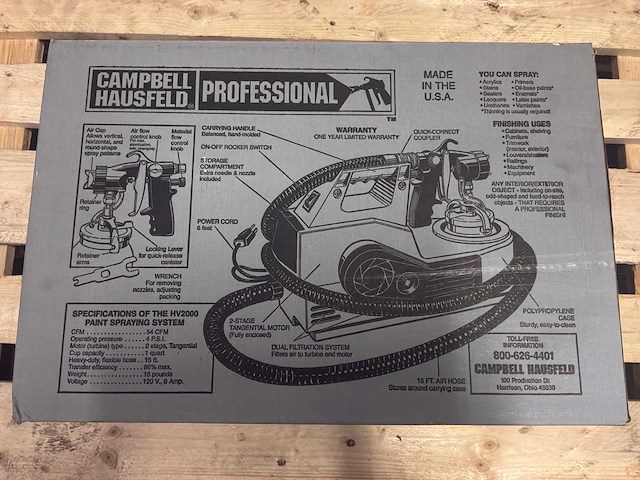 Campbell hausfeld hv2000 verfspuitmachine - afbeelding 4 van  4