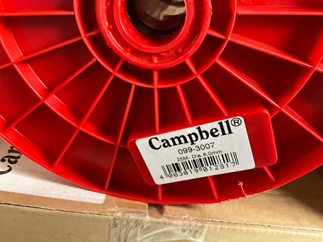 Campbell kunststof ketting rood/wit 25m op rol dia 6,0mm (11x) - afbeelding 2 van  2