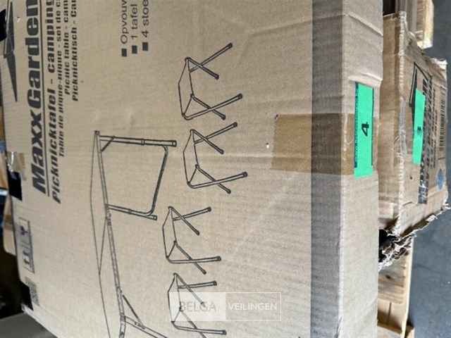 Camping set - opvouwbare picknicktafel met 4 krukjes - afbeelding 3 van  3