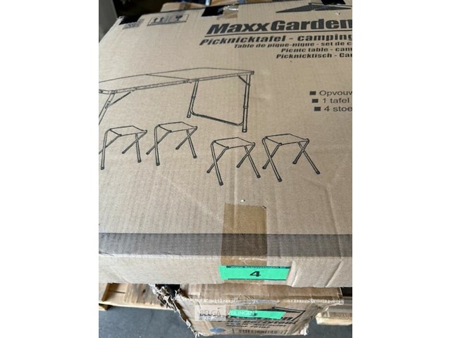 Camping set - opvouwbare picknicktafel met 4 krukjes - afbeelding 3 van  3