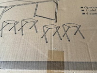 Camping set - opvouwbare picknicktafel met 4 krukjes - afbeelding 3 van  3