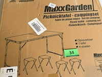 Camping set - opvouwbare picknicktafel met 4 krukjes - afbeelding 3 van  3