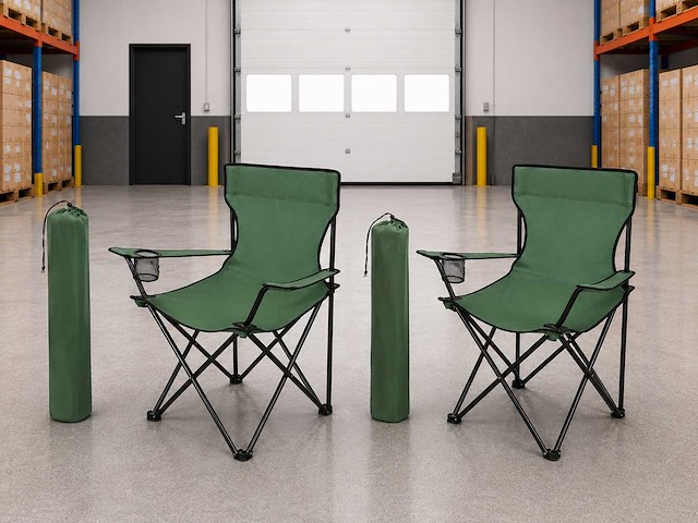 Campingstoel opvouwbaar (2x) - afbeelding 1 van  3