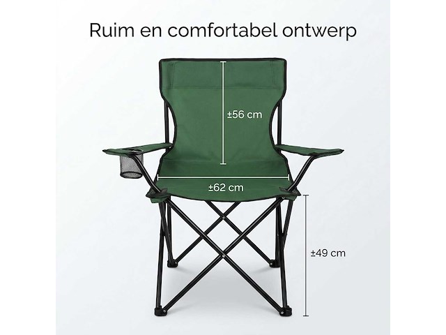 Campingstoel opvouwbaar (2x) - afbeelding 3 van  3