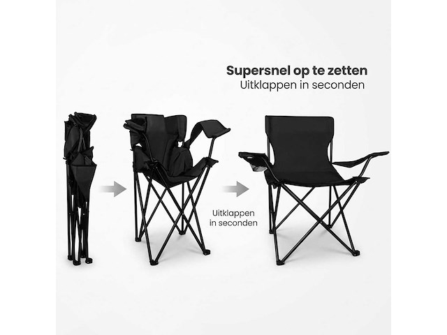 Campingstoel opvouwbaar (2x) - afbeelding 6 van  7