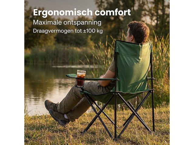 Campingstoel opvouwbaar (4x) - afbeelding 3 van  7
