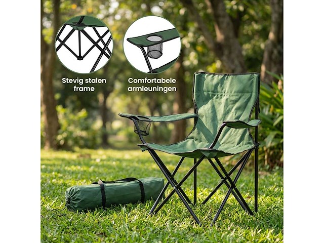 Campingstoel opvouwbaar (4x) - afbeelding 4 van  7