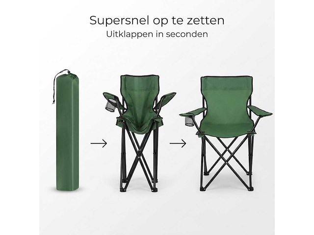 Campingstoel opvouwbaar (4x) - afbeelding 7 van  7