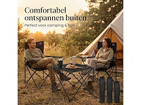 Campingstoel set met tafel (2x) - afbeelding 6 van  7