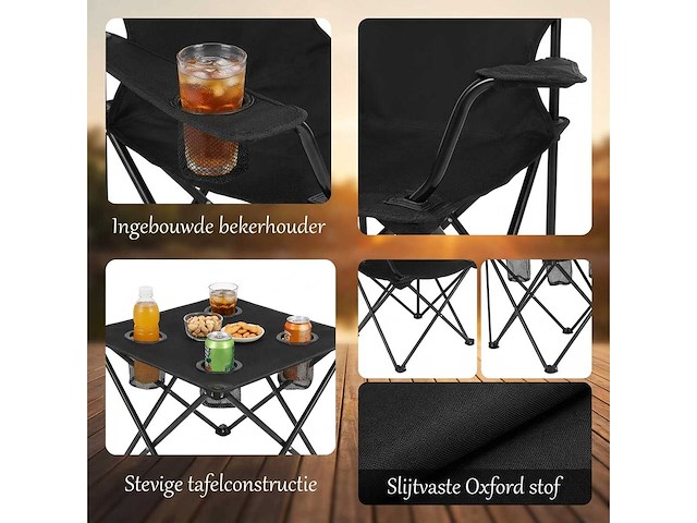 Campingstoel set met tafel - afbeelding 6 van  8