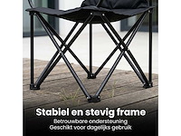 Campingstoelen set van 2 opvouwbaar - kampeerstoel met hoge rugleuning - vouwstoel voor camping en strand - incl. draagtas - klapstoel buiten - afbeelding 4 van  8