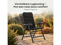 Campingstoelen set van 2 opvouwbaar - kampeerstoel met hoge rugleuning - vouwstoel voor camping en strand - incl. draagtas - klapstoel buiten - afbeelding 6 van  8