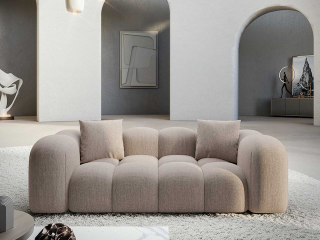 Canapé 2 places - tissu beige - afbeelding 1 van  11