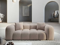 Canapé 2 places - tissu beige - afbeelding 1 van  11