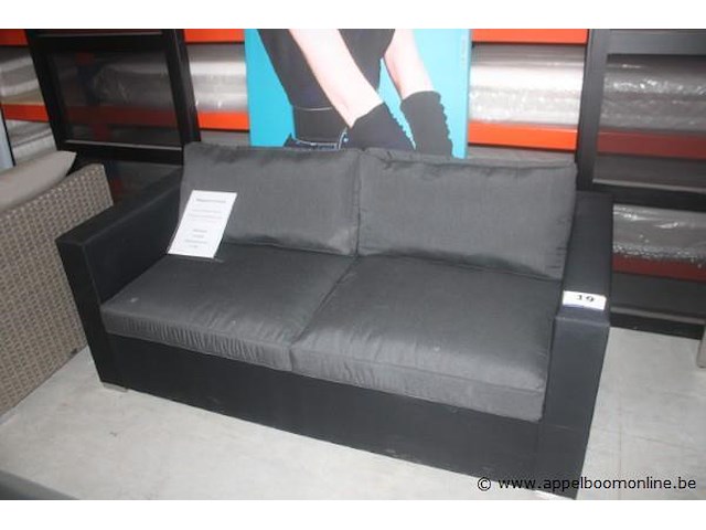 Canape 2,5-zit azur alu - text.zwart zonder kussen | 2x kussen uitvoering- kleur 3758 sooty - afbeelding 1 van  1