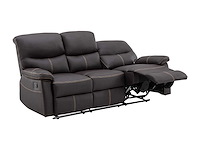 Canapé 3 places relax en simili marron - afbeelding 4 van  7