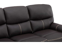 Canapé 3 places relax en simili marron - afbeelding 5 van  7