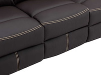 Canapé 3 places relax en simili marron - afbeelding 6 van  7