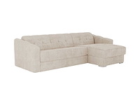 Canapé d'angle convertible et réversible express en tissu texturé beige - couchage 140 cm - matelas 22 cm avec mémoire de forme - afbeelding 8 van  12