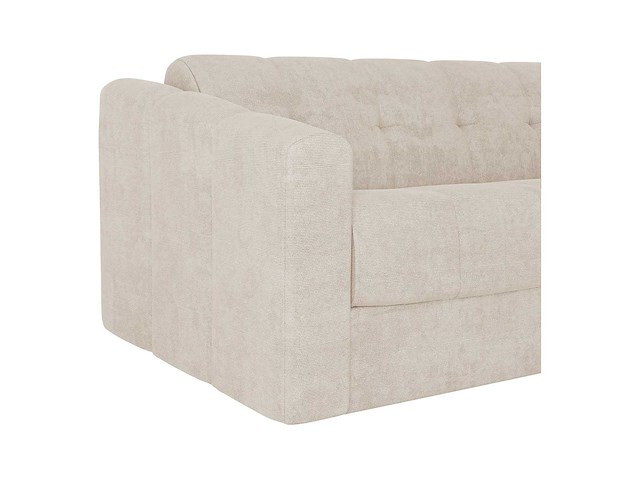 Canapé d'angle convertible et réversible express en tissu texturé beige - couchage 140 cm - matelas 22 cm avec mémoire de forme - afbeelding 12 van  12