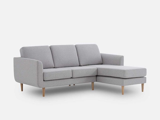 Canapé d'angle droit - tissu texturé - afbeelding 1 van  6