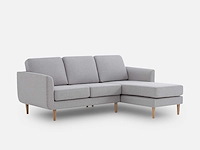 Canapé d'angle droit - tissu texturé - afbeelding 1 van  6