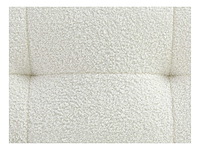 Canapé d'angle gauche en tissu bouclette blanc - afbeelding 6 van  8