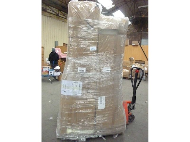 Canapé d'angle gauche en tissu bouclette blanc - afbeelding 8 van  8