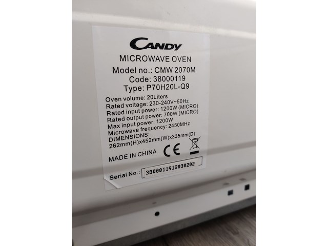 Candy microgolf oven - afbeelding 3 van  3