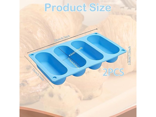 Canipha 2 pack hot dog bun pan - afbeelding 2 van  2