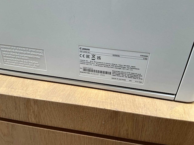 Canon f810200 printer op mobiele bijzettafel/bureau - afbeelding 5 van  8