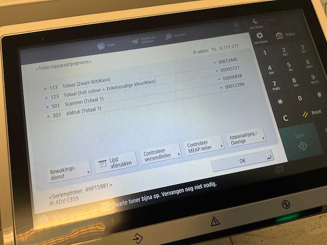 Canon imagerunner advance dx c359i multifunctionele printer - afbeelding 3 van  14