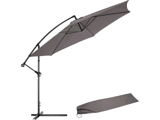 Cantilever parasol - grijs - afbeelding 3 van  10