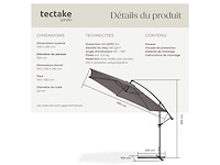 Cantilever parasol - grijs - afbeelding 8 van  10