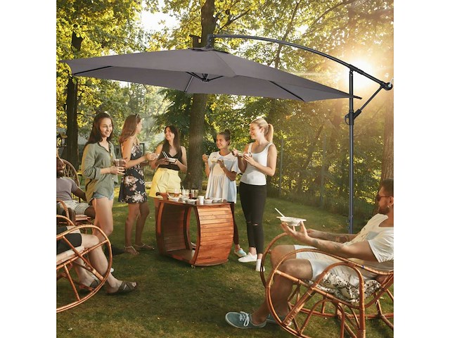 Cantilever parasol - grijs - afbeelding 10 van  10