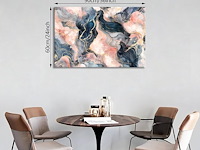 Canvas modern marble print 90x60 - afbeelding 1 van  2