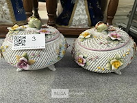 Capodimonte porseleinen dekseldoosjes