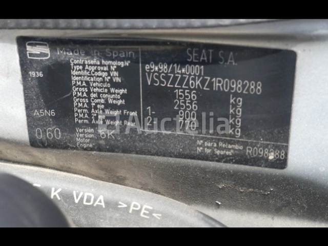 Car seat ibiza (vin: vsszzz6kz1r098288) 266579 kms - afbeelding 8 van  24