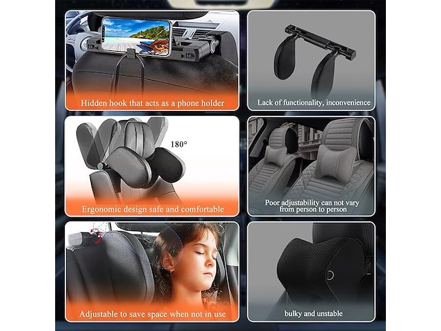 Car sleeping headrest - afbeelding 5 van  5