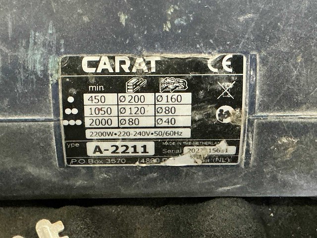Carat a-2211 diamantboormachine - afbeelding 3 van  3
