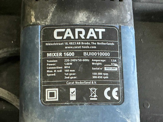 Carat mixer 1600 betonmixer - afbeelding 3 van  3