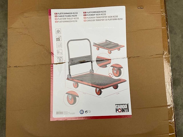 Cargo point opvouwbare plateauwagen - afbeelding 2 van  4