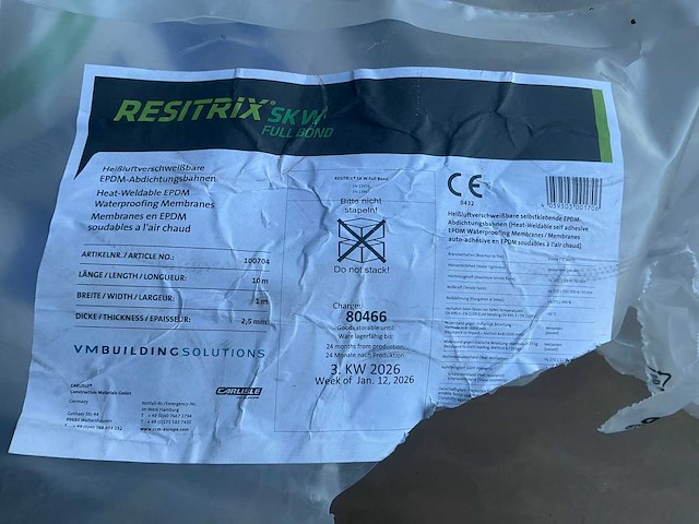 Carlisle resistrix skw rollen epdm dakbekleding (5x) - afbeelding 3 van  3