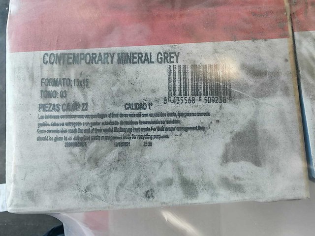 Carmen contemporary mineral grey mat wandtegel 15x15 cm 25,74 m² - afbeelding 6 van  7